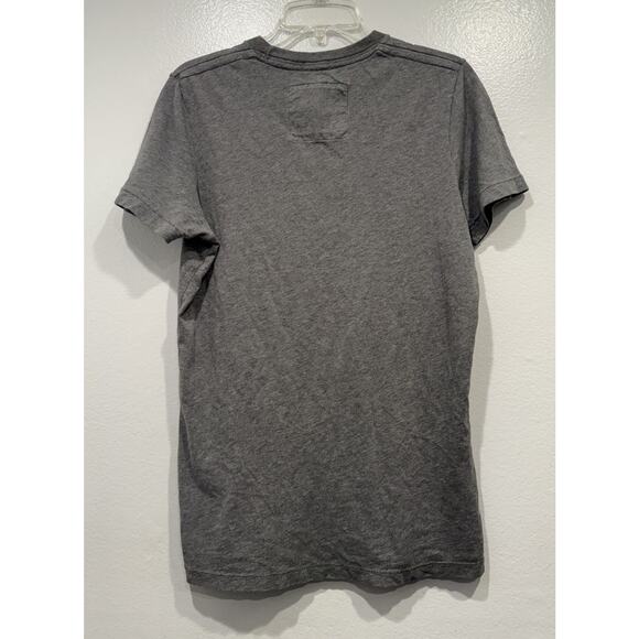 Abercrombie & Fitch Gray Muscle T Shirt Tee Size Medium Velvet Trim Preppy READ - Picture 2 of 7